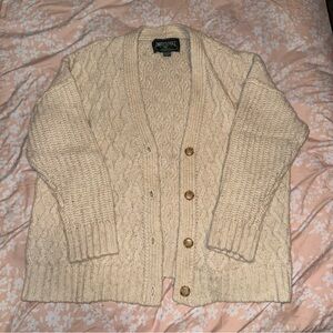 Vintage American Eagle Outfitters Beige Cable Knit Sweater